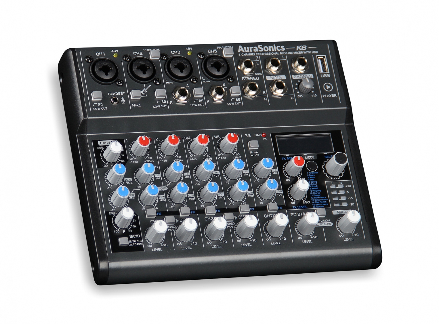 AuraSonics K8 компактный микшерный пульт в Спасске-Дальнем