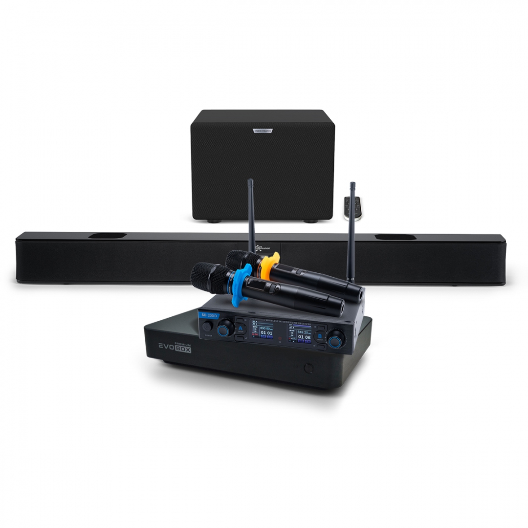Hi-End караоке-система EVOBOX Premium + EvoSoundBar (саундбар с караоке) в Спасске-Дальнем