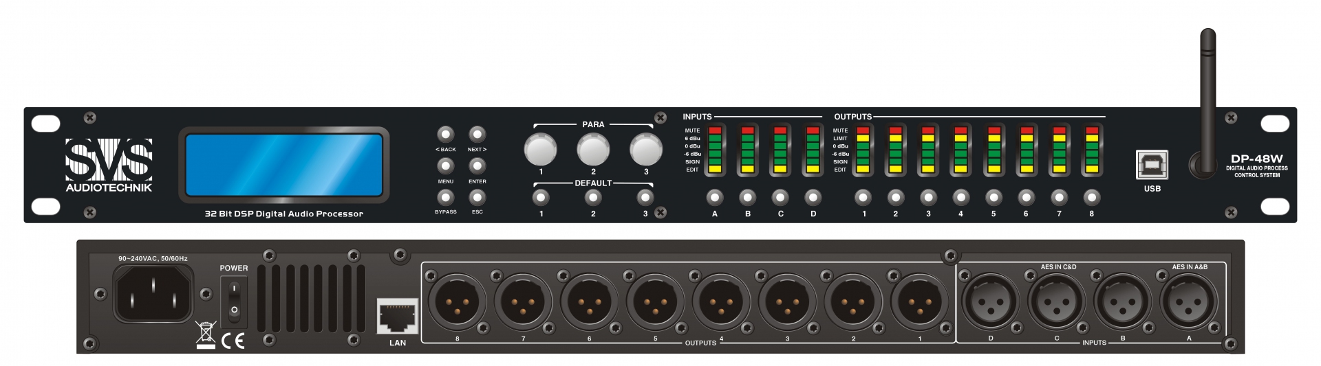 SVS Audiotechnik DP-48W Цифровой процессор: 4 входа 8 выходов в Спасске-Дальнем