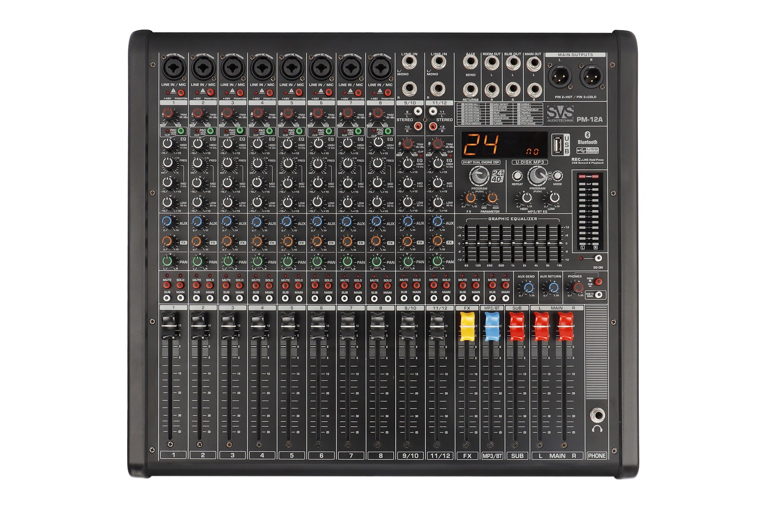 SVS Audiotechnik mixers PM-12A Активный аналоговый микшерный пульт, 12-канальный в Спасске-Дальнем